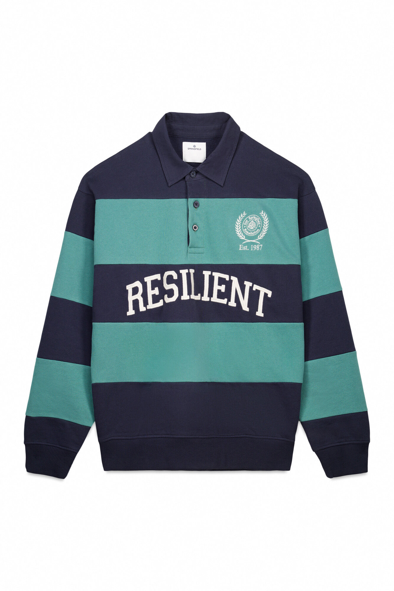 Springfield Cortes de sudadera con polo verde