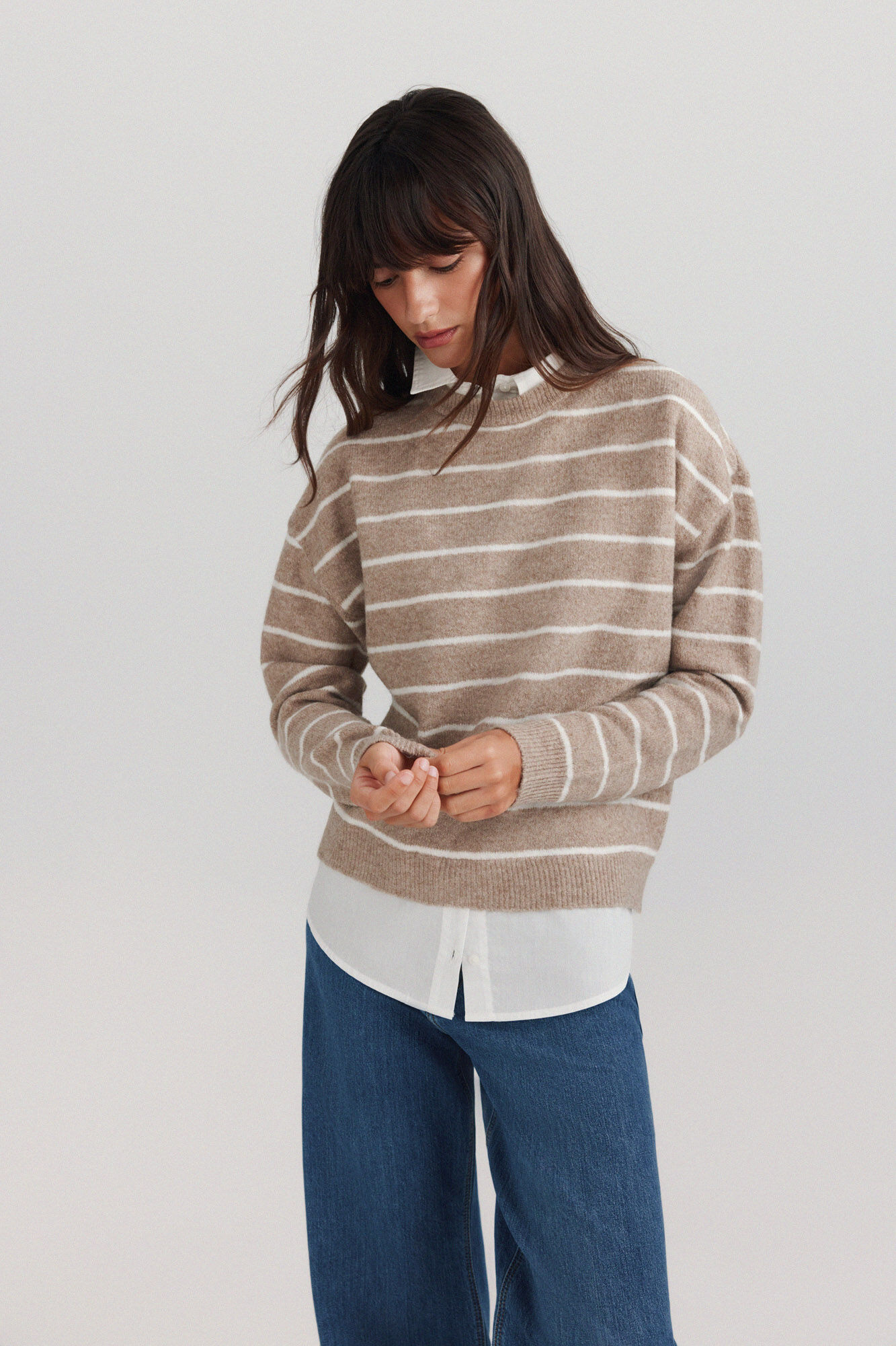 Springfield Su&eacute;ter bimateria camisero