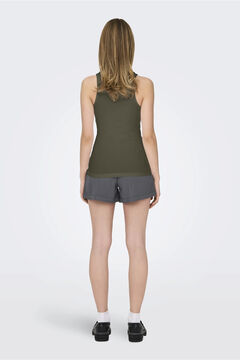 Springfield Playera larga de tirantes verde
