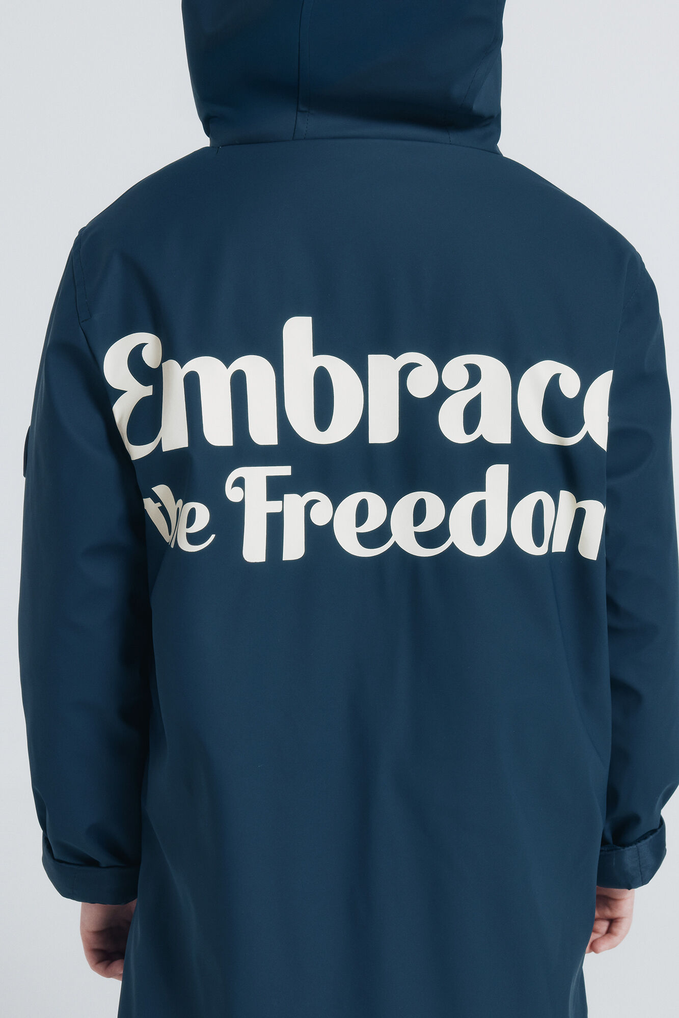 Springfield Kids Parka azul marino frase ni&ntilde;o azul