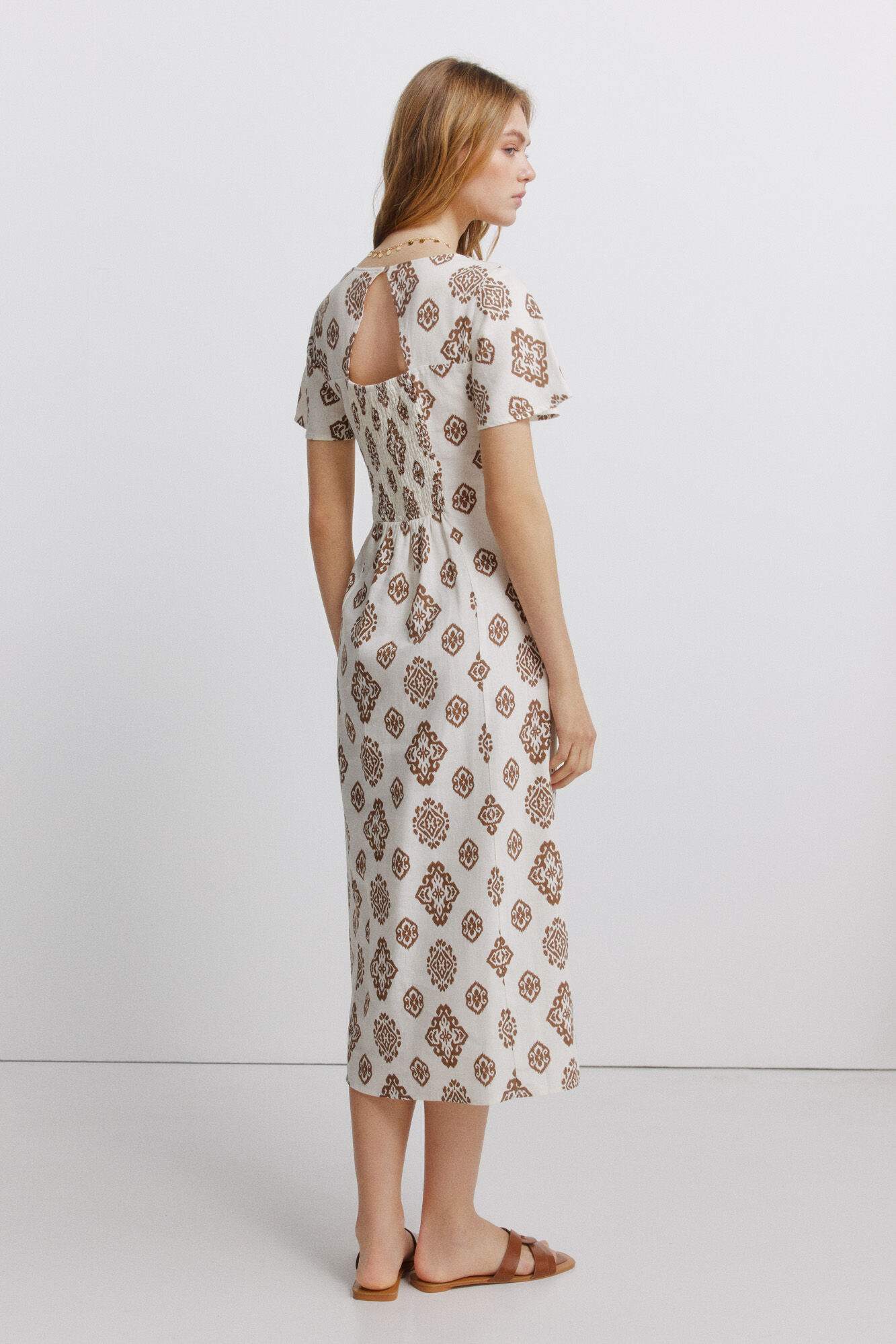 Springfield Vestido camisero estampado estampado