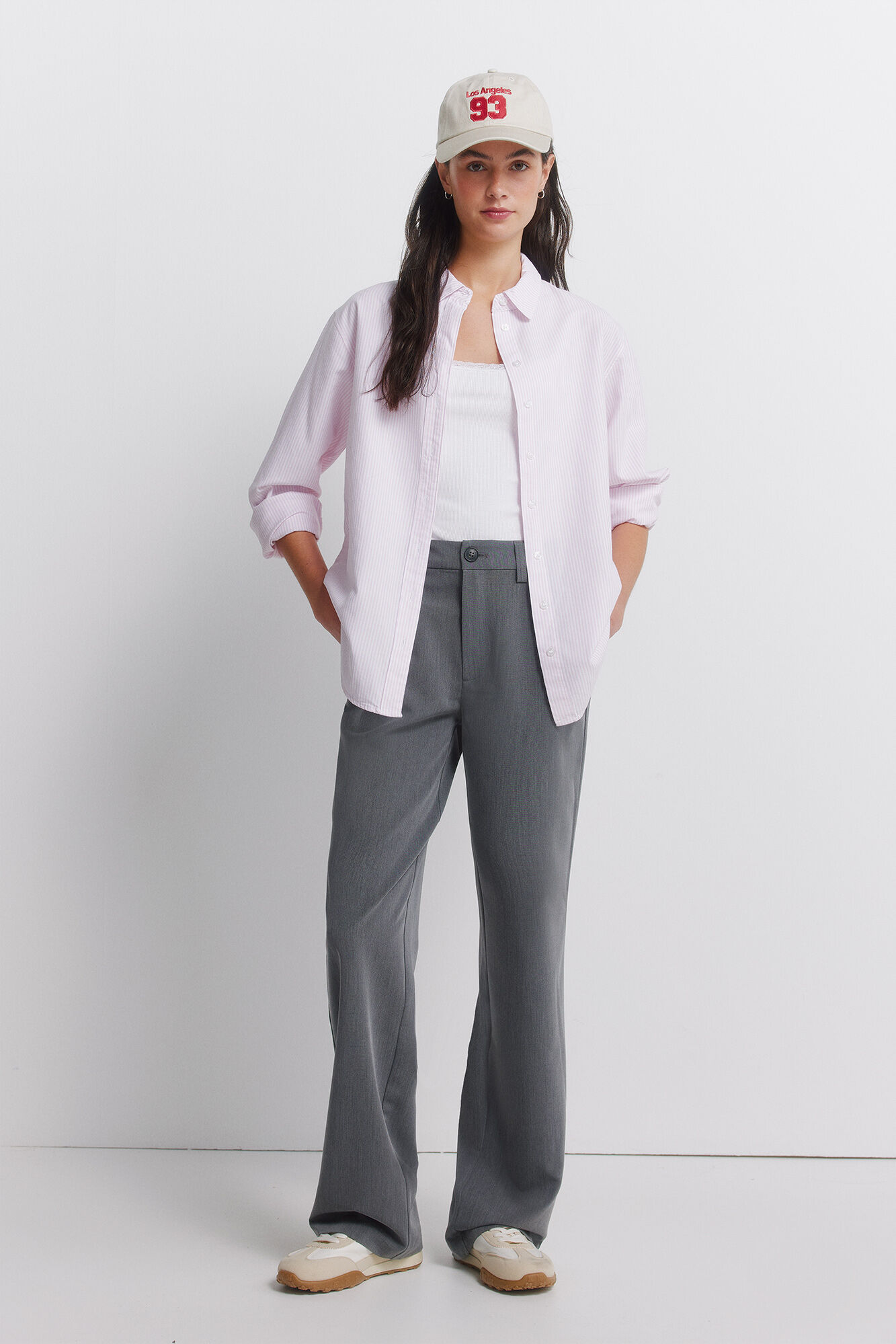 Springfield Camisa Oxford algod&oacute;n rosa