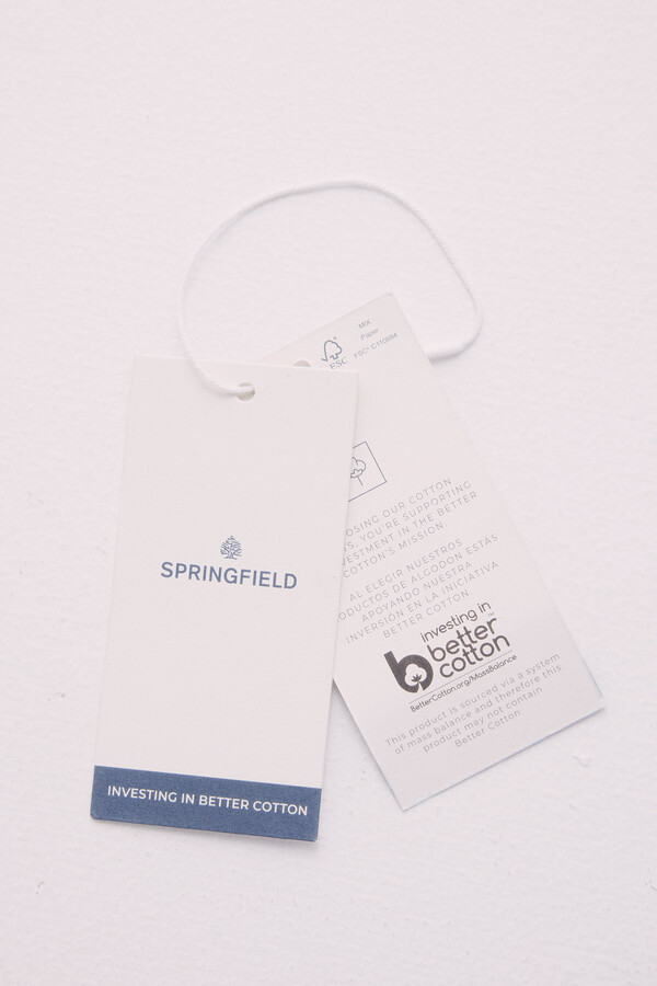 Springfield Blusa escote cenefa motivos étnicos rojo