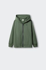 Springfield Kids Sudadera b&aacute;sica abierta para ni&ntilde;o verde