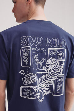 Springfield Playera stay wild azulado