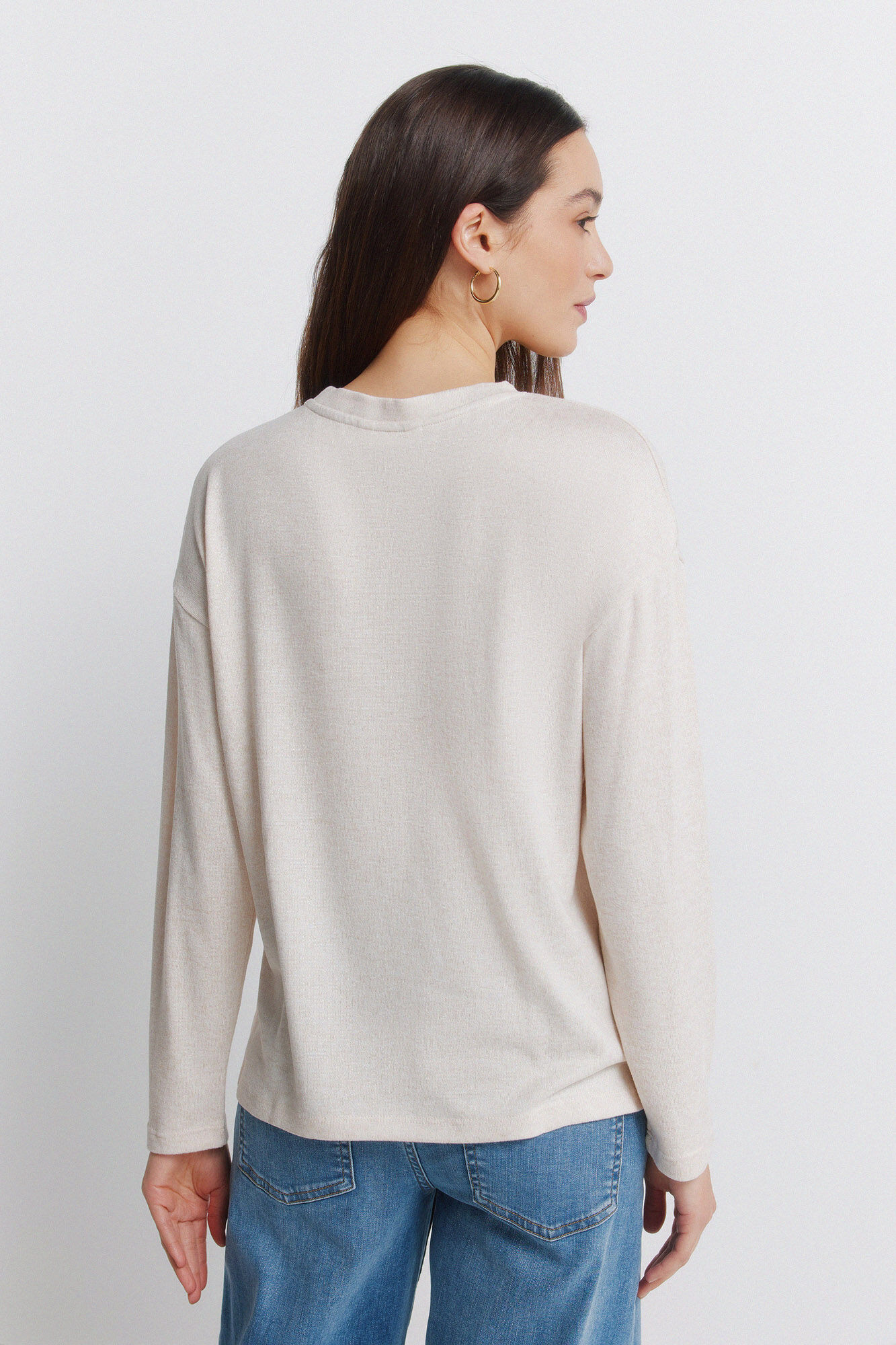 Springfield Playera con tachuelas en la parte delantera caf&eacute;