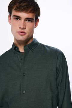 Springfield Camisa dobby bicolor verde
