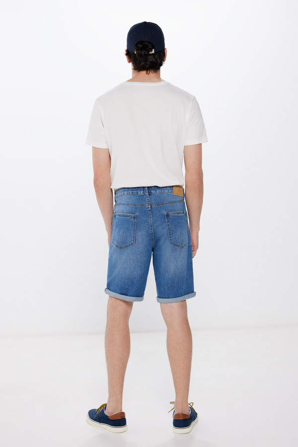 Springfield Bermuda vaquera regular ultra ligera azul