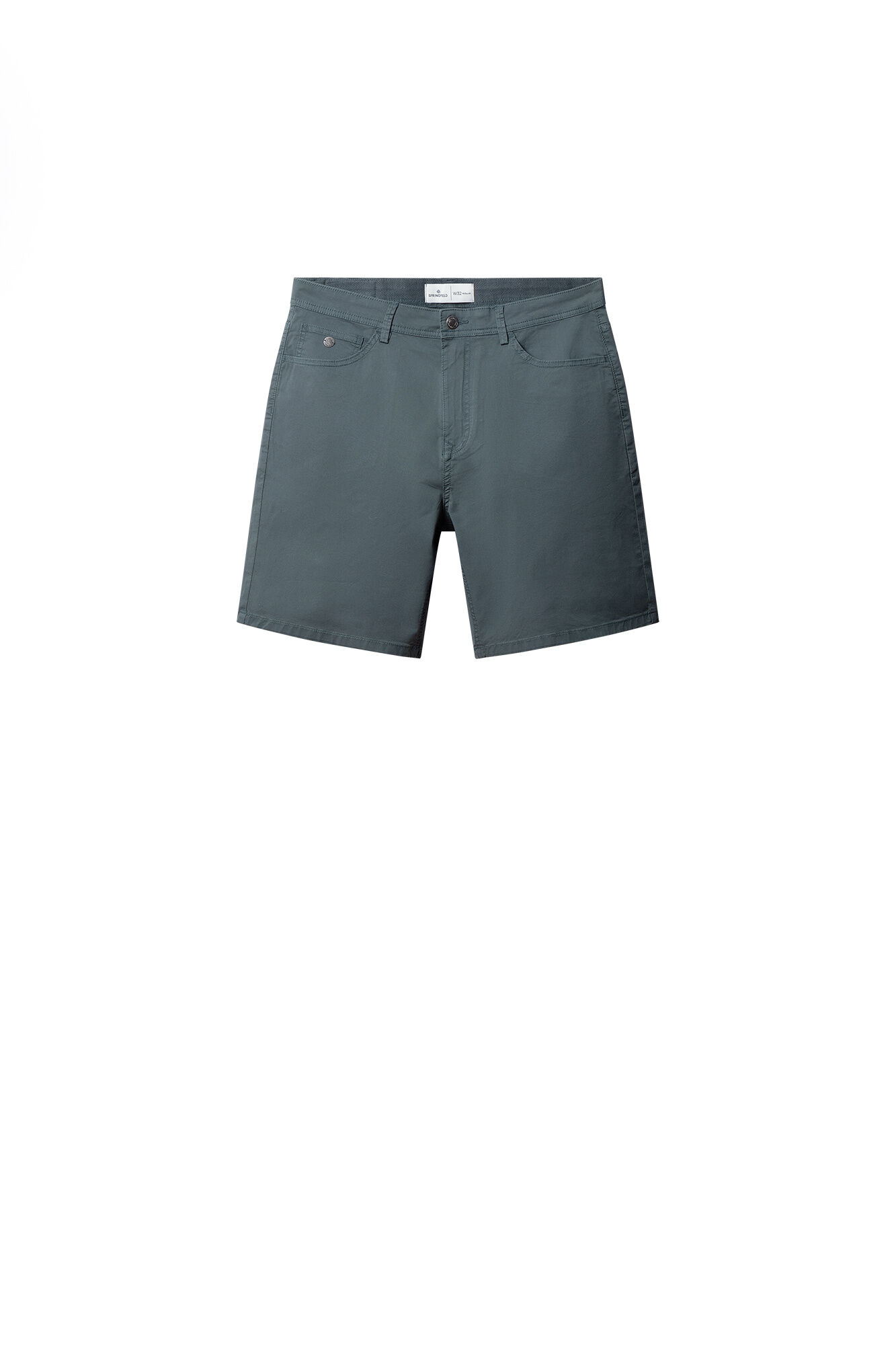 Springfield Bermudas ligeras de 5 bolsillos lavado regular fit turquesa