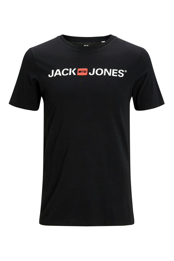 Jack & Jones Playera estándar fit negro