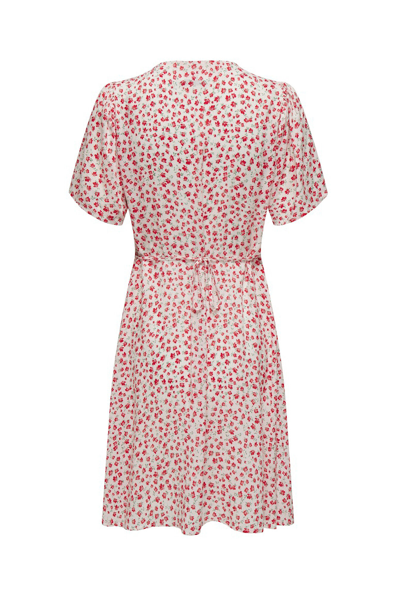 Only Vestido corto manga corta natural