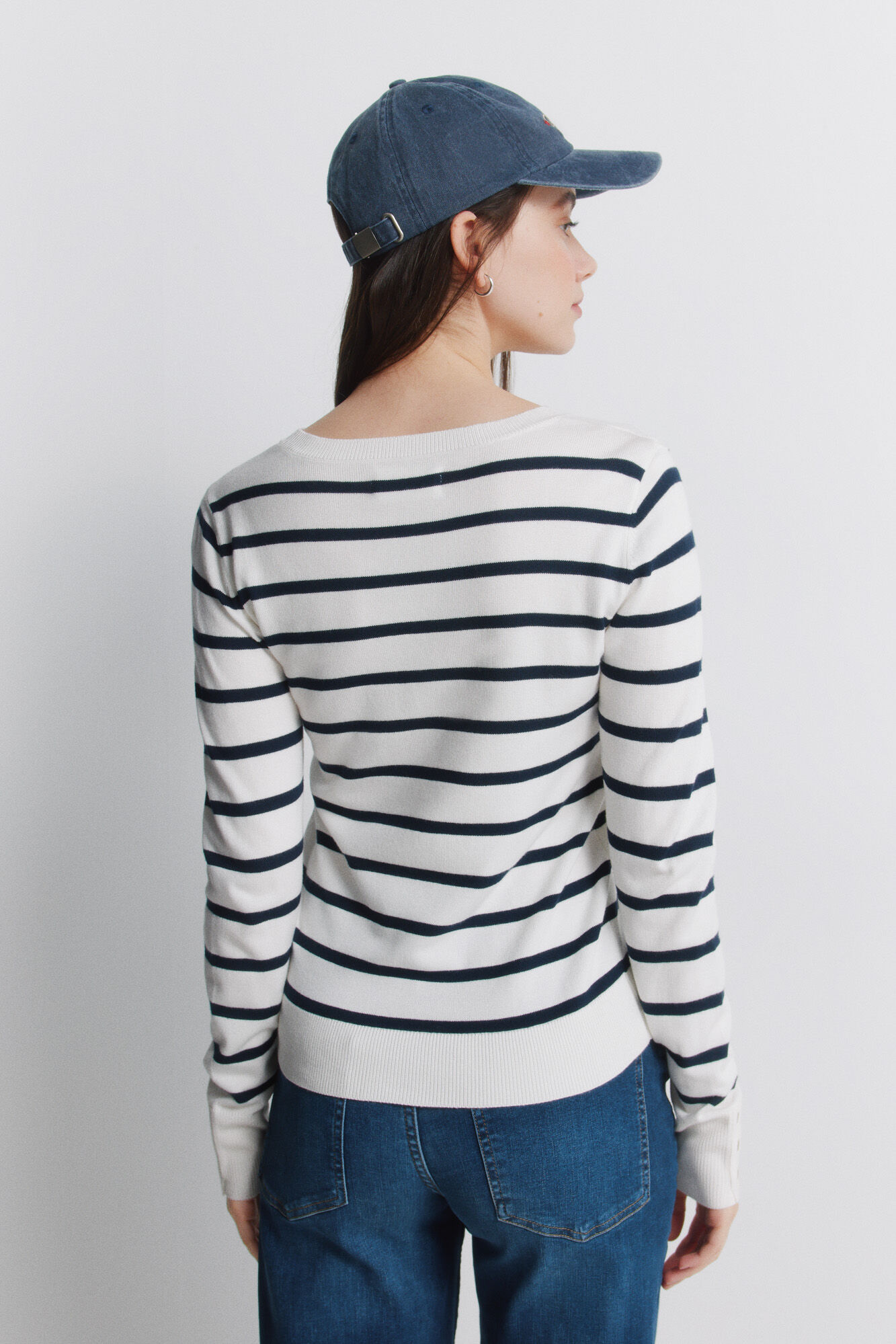 Springfield Jersey fino botones pu&ntilde;os beige