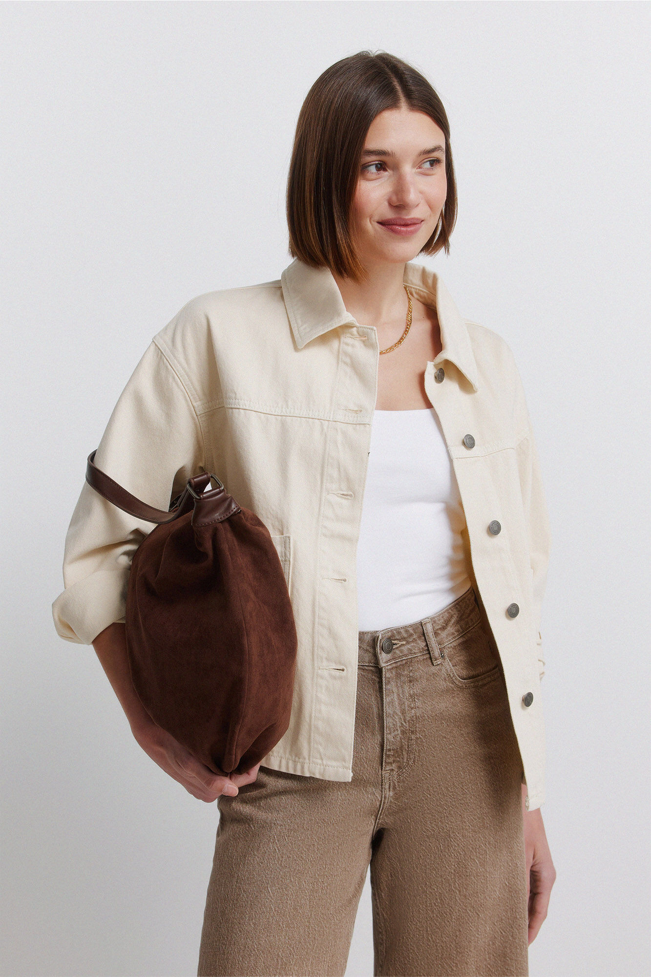 Springfield Chamarra extragrande de denim color