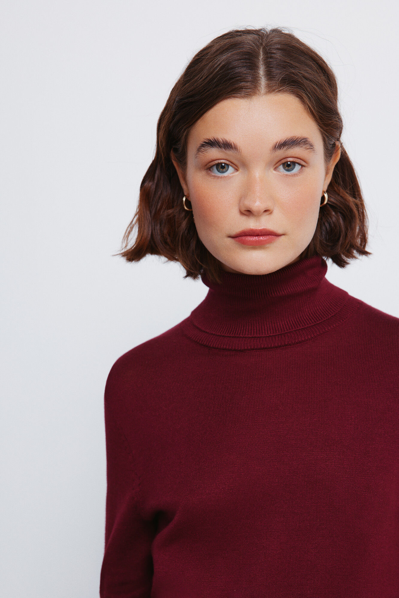 Springfield jersey de cuello alto con botones y pu&ntilde;os