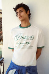 Springfield Playera contraste stay dreams marfil