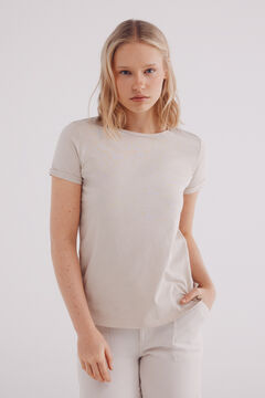 Springfield Playera efecto lavado beige