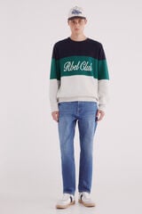 Springfield Pantal&oacute;n chino microestampado slim fit azulado