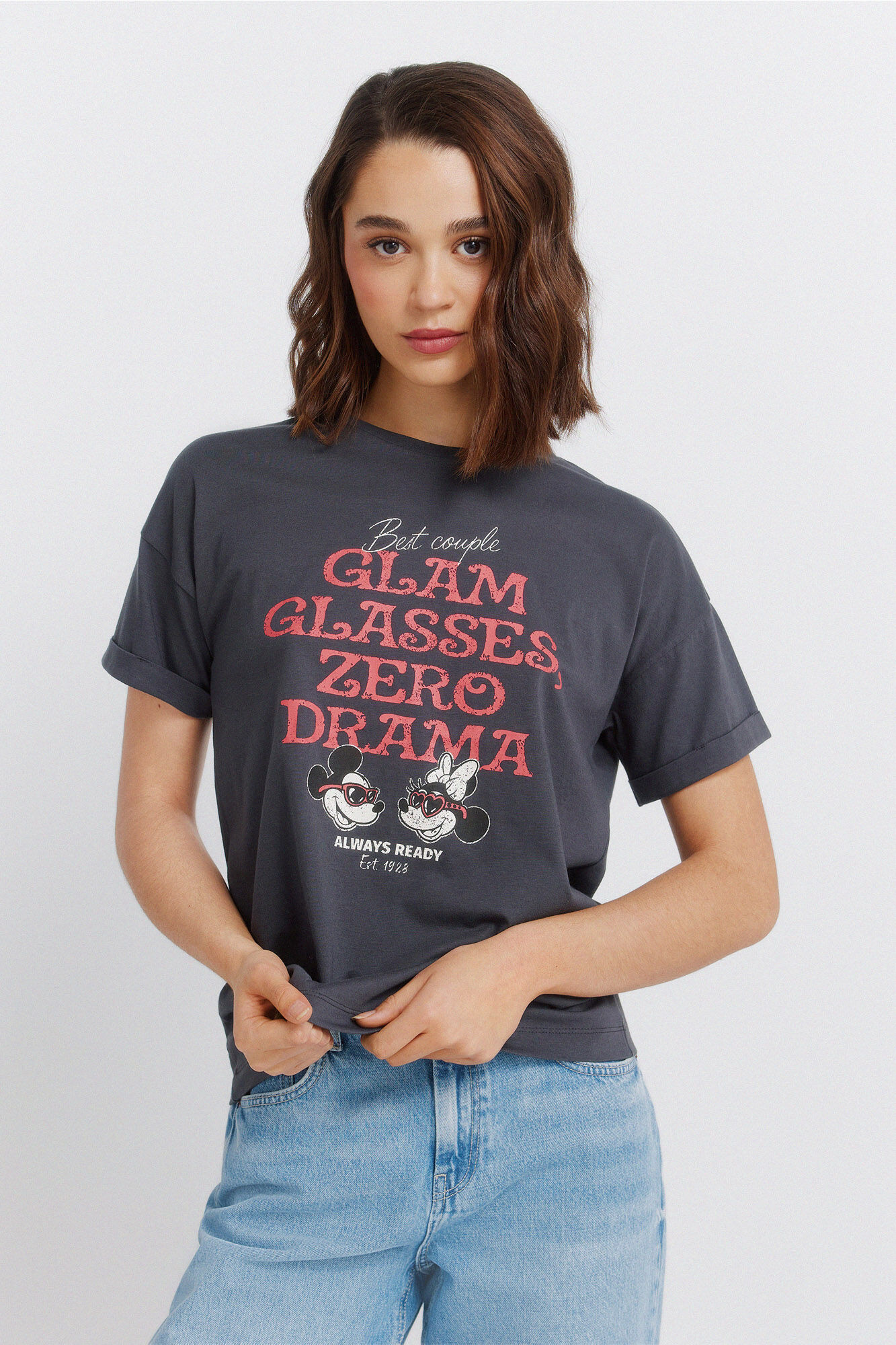 Springfield Playera de manga corta Disney gris
