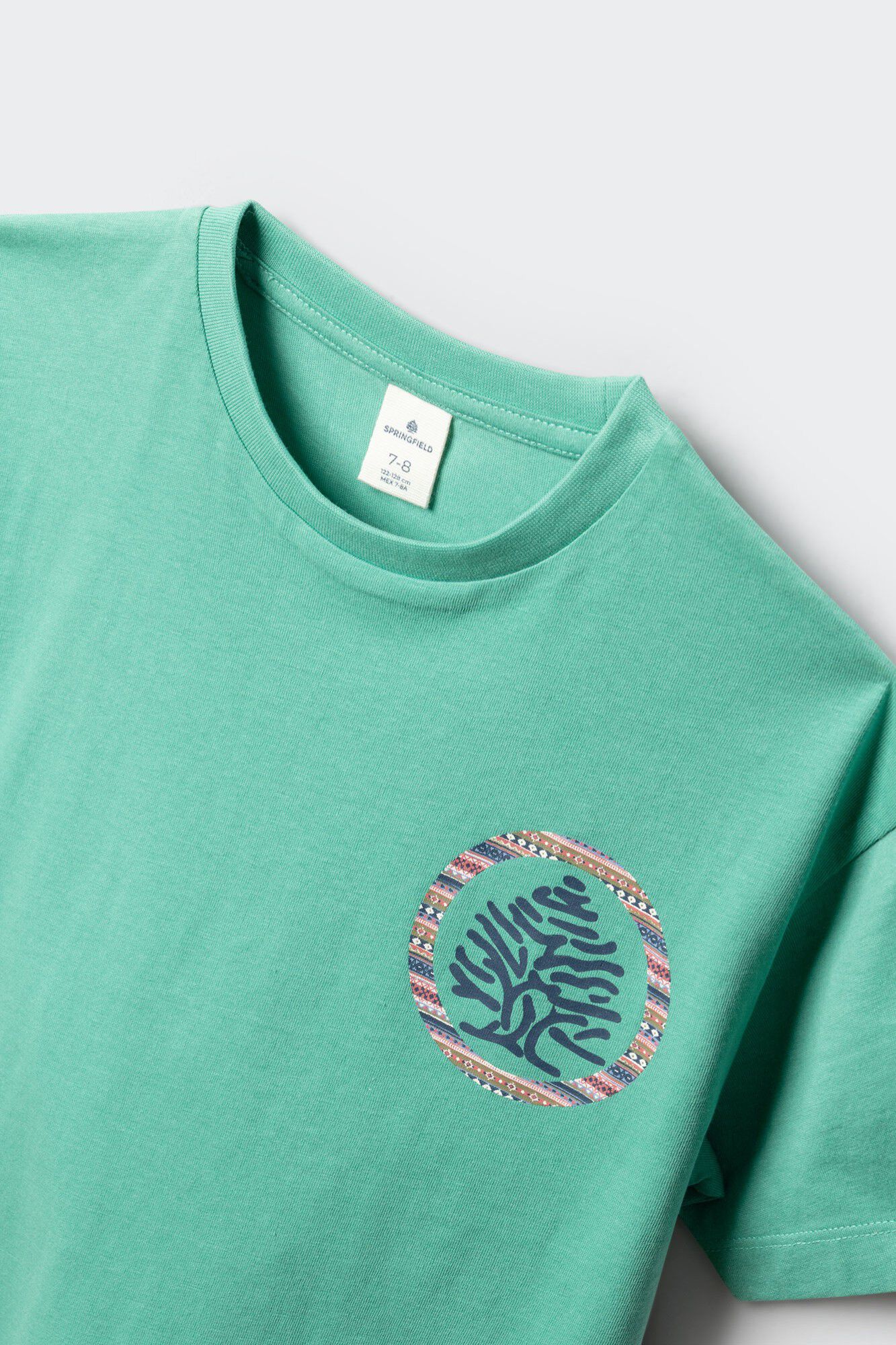 Springfield Kids Playera de manga corta &aacute;rbol c&iacute;rculo ni&ntilde;o caza oscuro