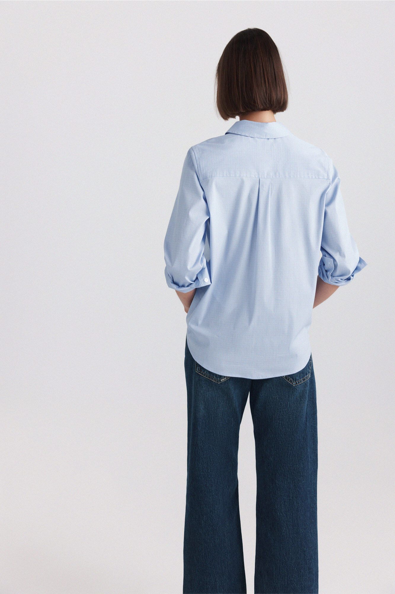 Springfield Camisa b&aacute;sica de cuadros azul