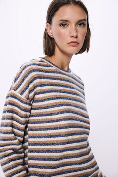 Springfield Playera rayas canalé café