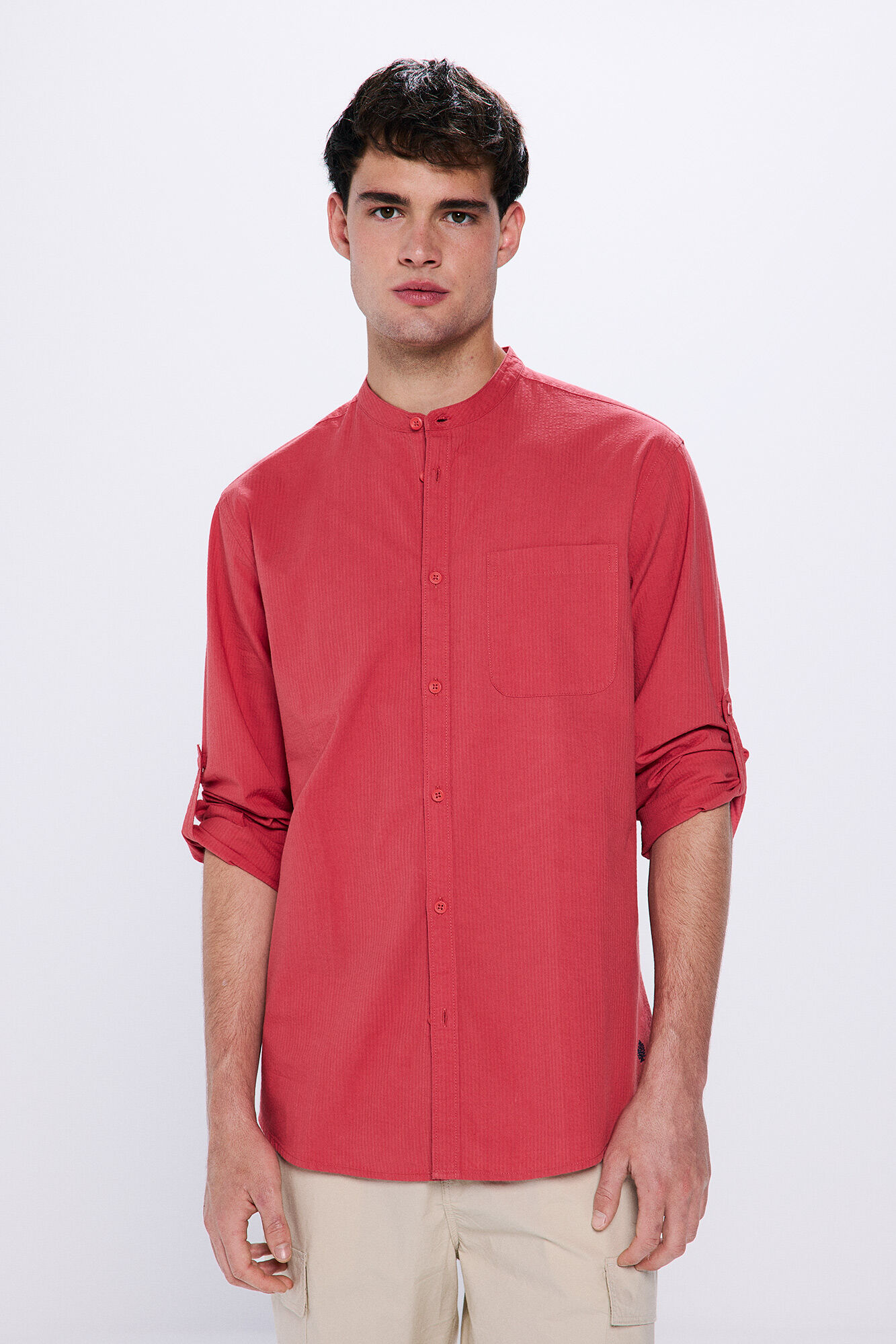 Springfield Camisa seersucker mao