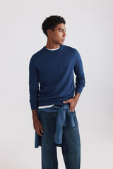 Springfield Su&eacute;ter b&aacute;sico cuello redondo azul