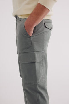 Springfield Pantalón chino cargo comfort slim fit verde