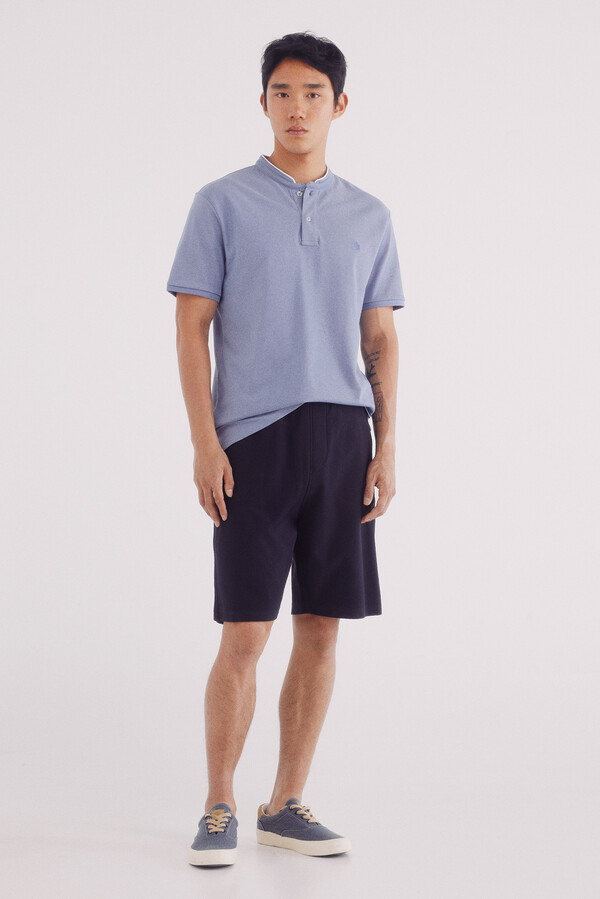 Springfield Polo piqué mao oxford slim fit azul tinta