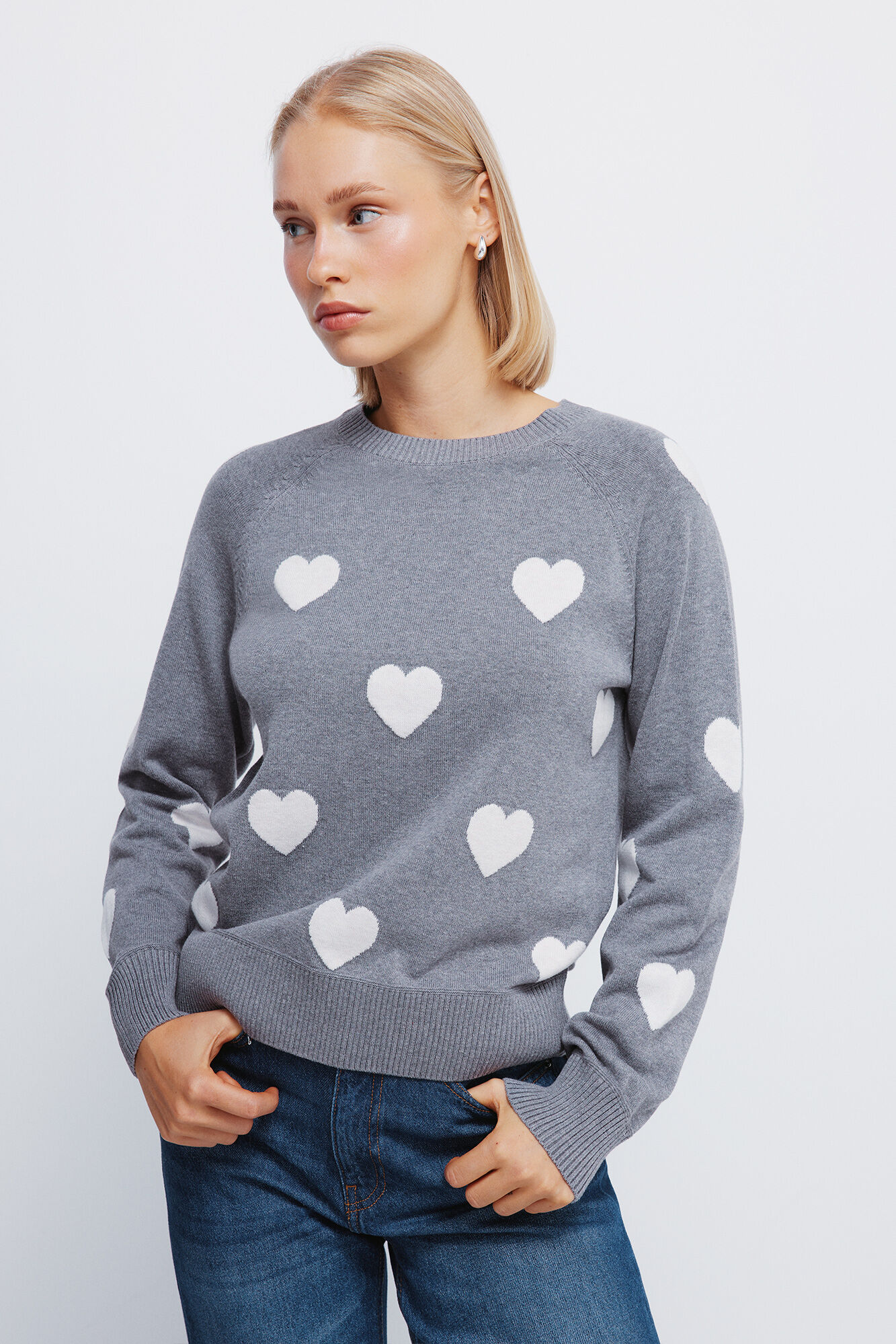 Springfield Jersey de corazones en intarsia