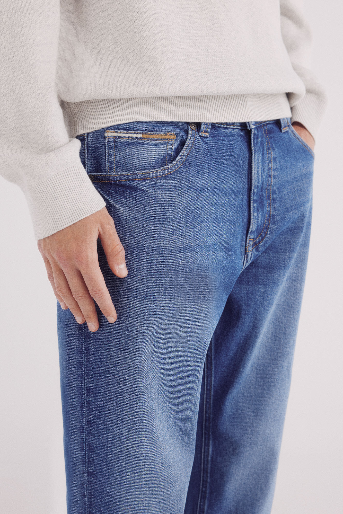 Springfield Pantal&oacute;n chino microestampado slim fit azulado