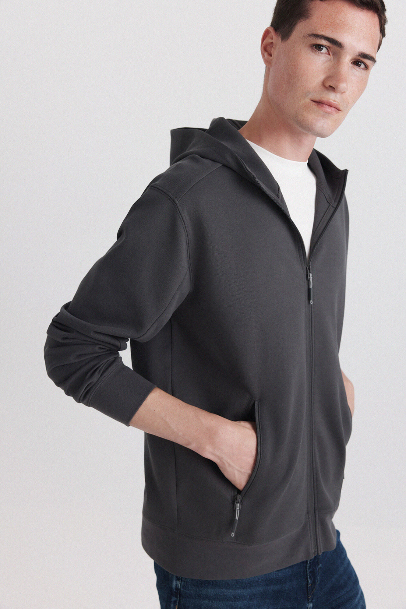 Springfield Sudadera t&eacute;cnica con capucha gris