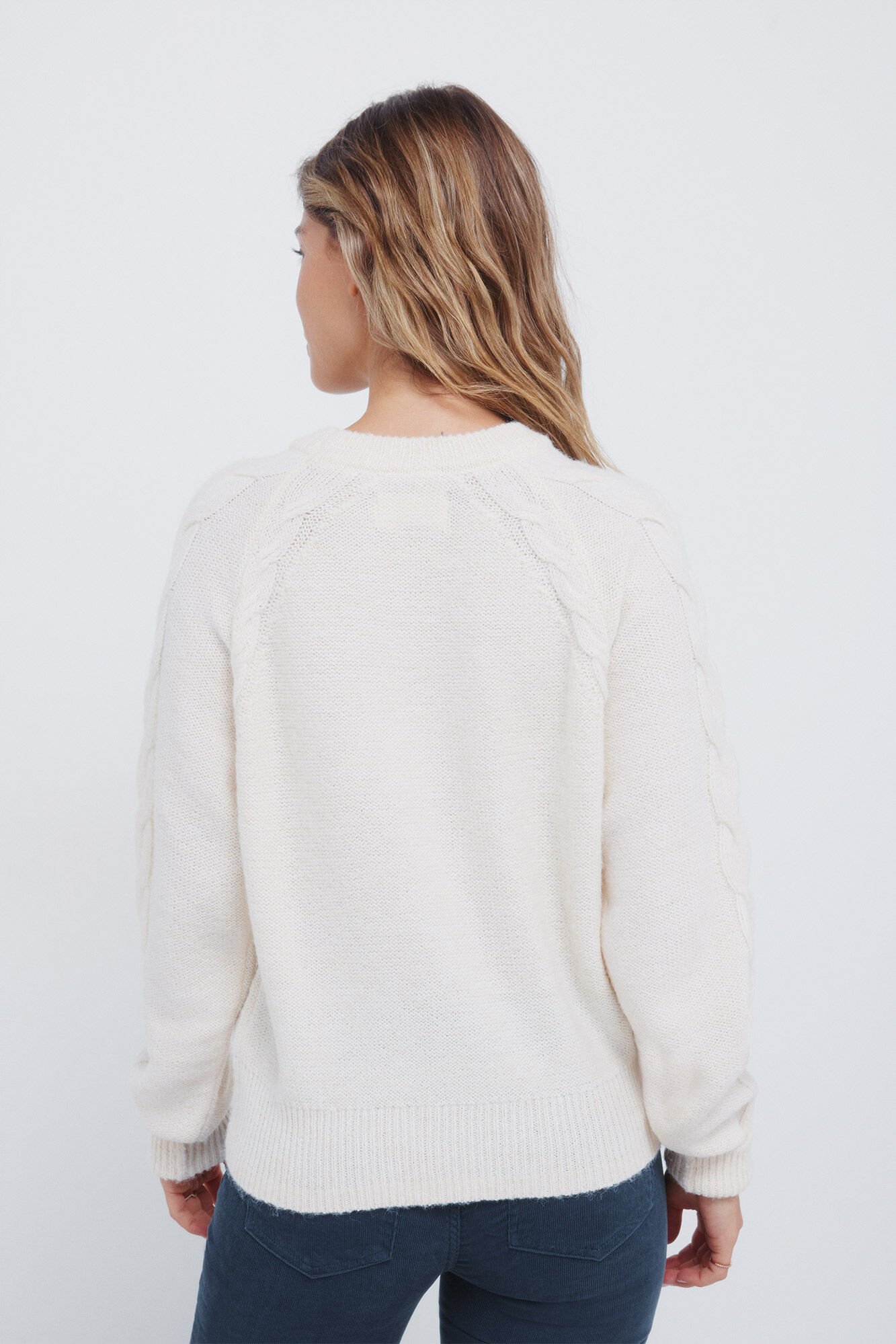 Springfield Jersey de punto trenzado nude