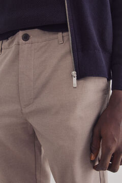 Springfield Pantalón chino estructura comfort fit café