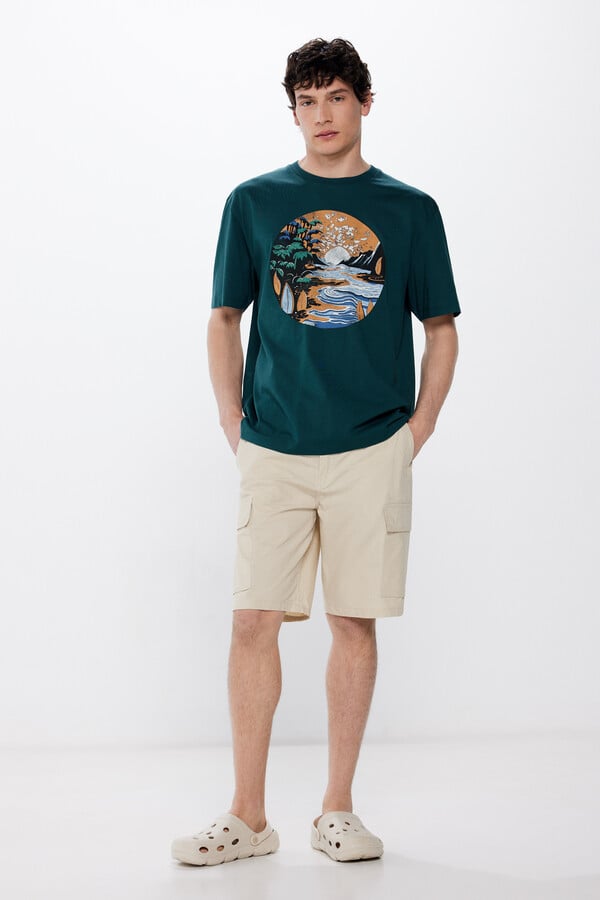 Springfield Playera sea landscape caza oscuro
