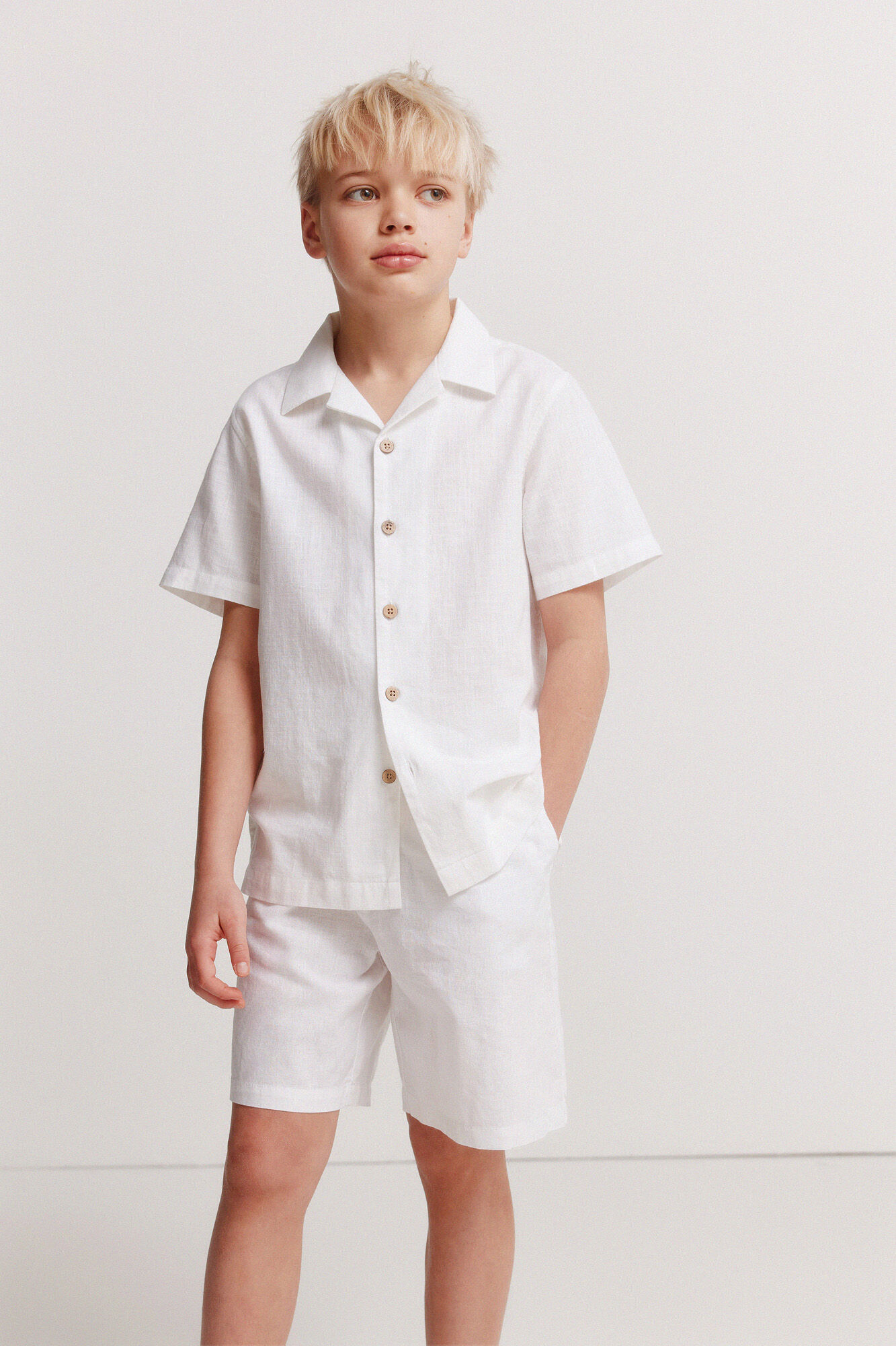 Springfield Kids Bermudas chino de lino para ni&ntilde;o natural