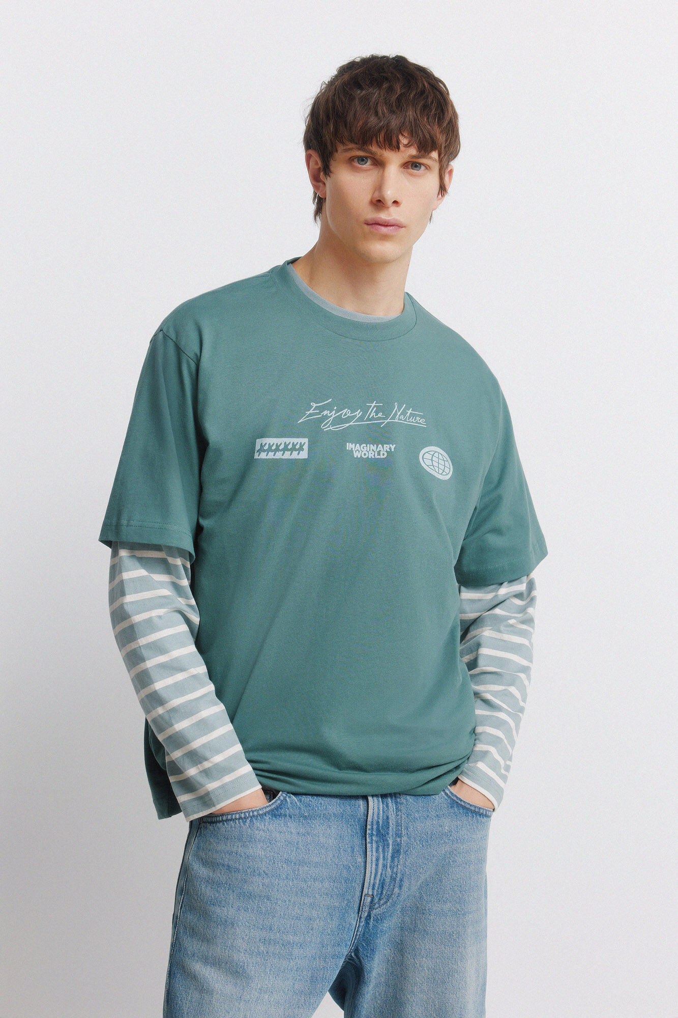 Springfield Playera con logo turquesa