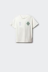 Springfield Kids Playera de manga corta con rombo &eacute;tnico para ni&ntilde;o marfil