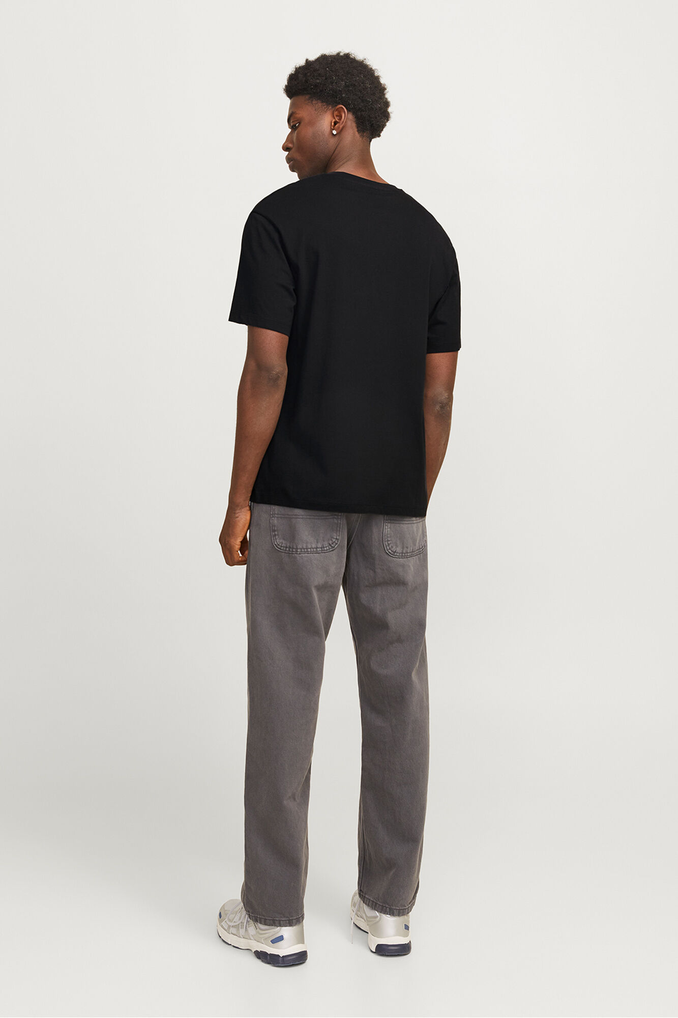 Jack & Jones Playera regular fit logo negro