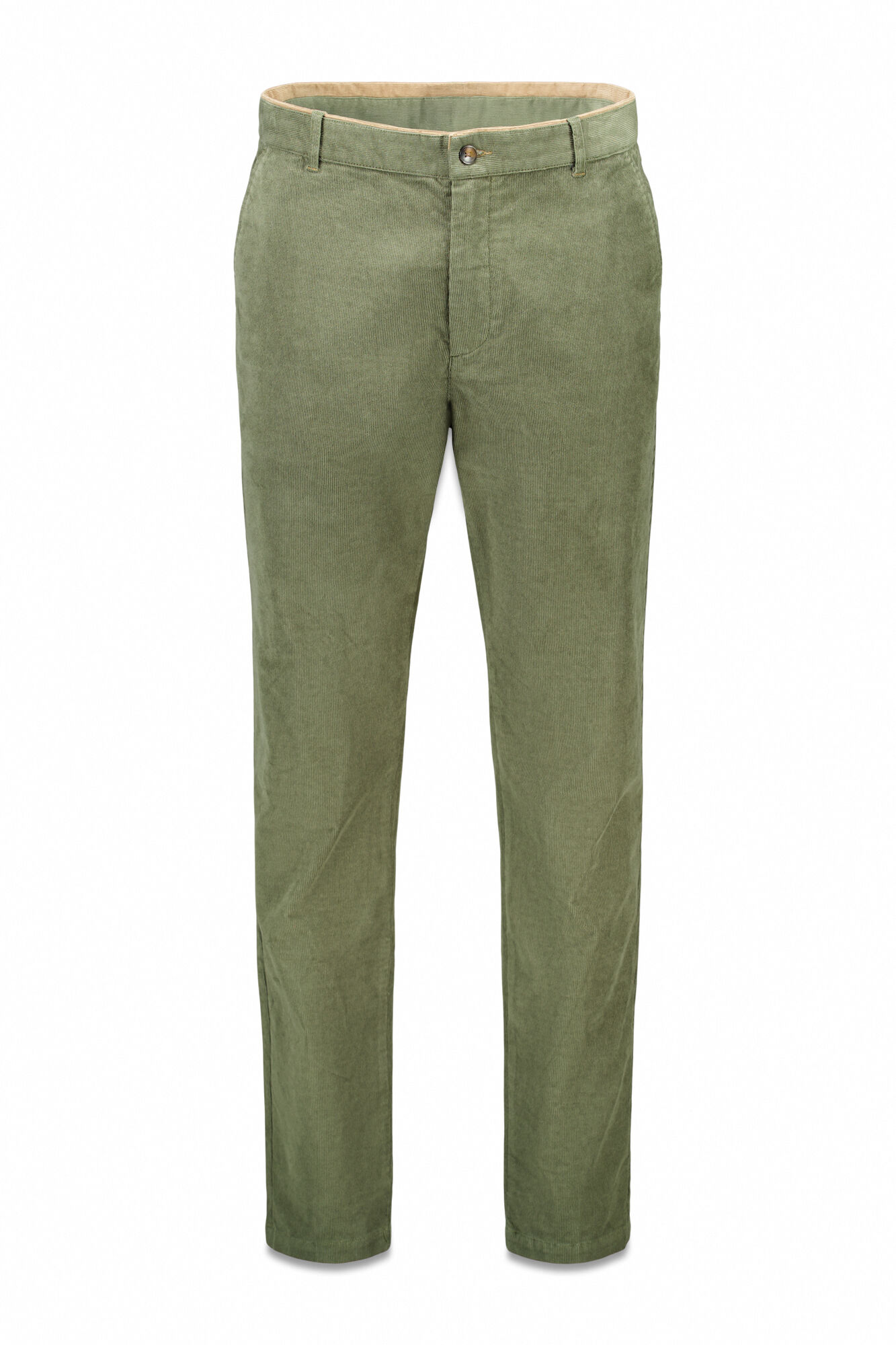 Springfield Pantalones chinos de pana micro de pana entallado kaki