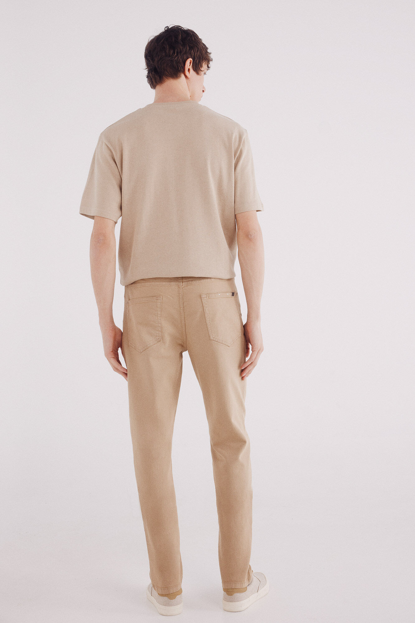 Springfield Pantal&oacute;n slim fit de 5 bolsillo beige