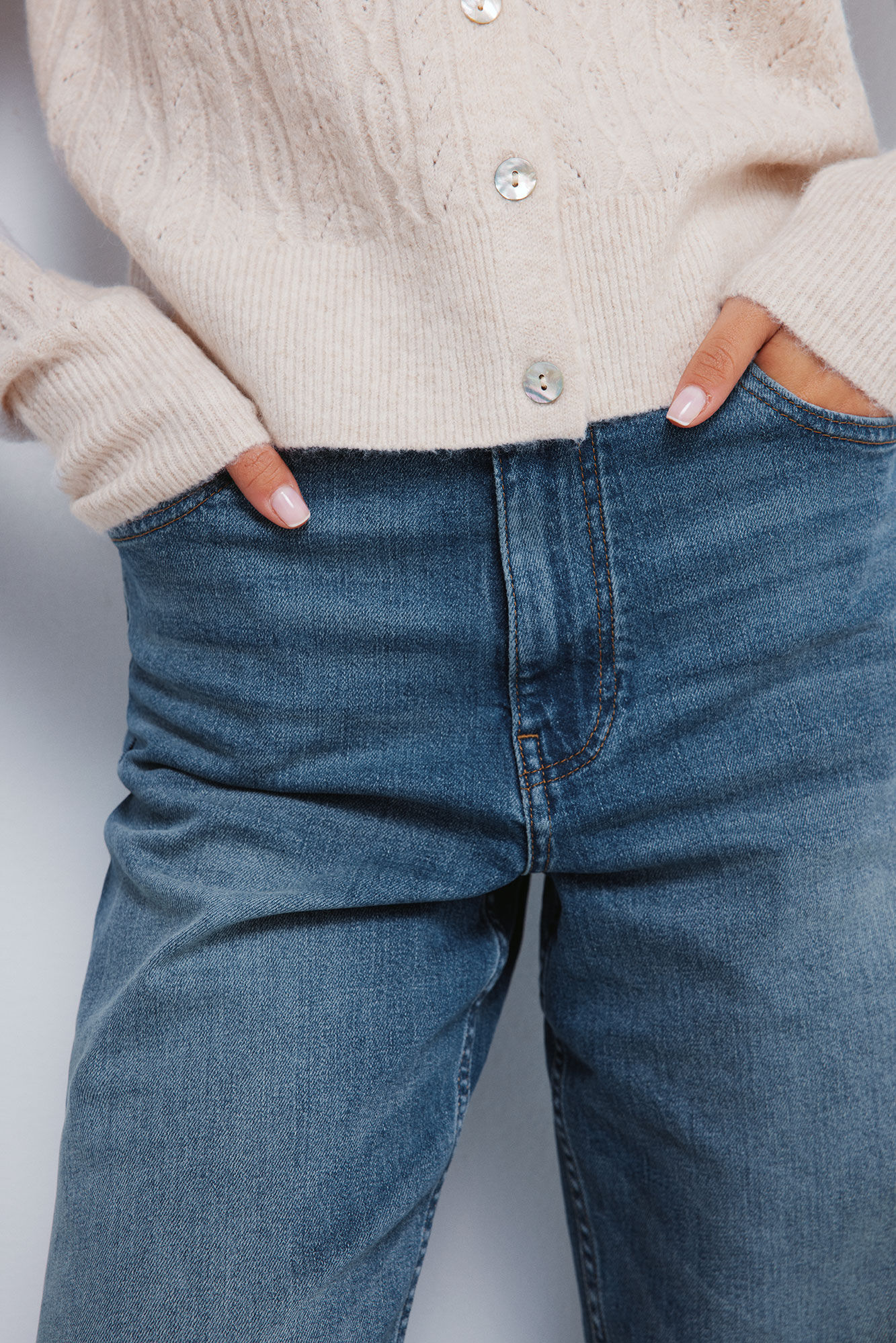 Springfield C&aacute;rdigan pointelle blanco