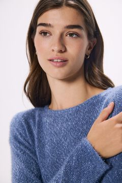 Springfield Playera chenilla escote redondo azul