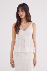 Springfield Top combinado crochet estampado