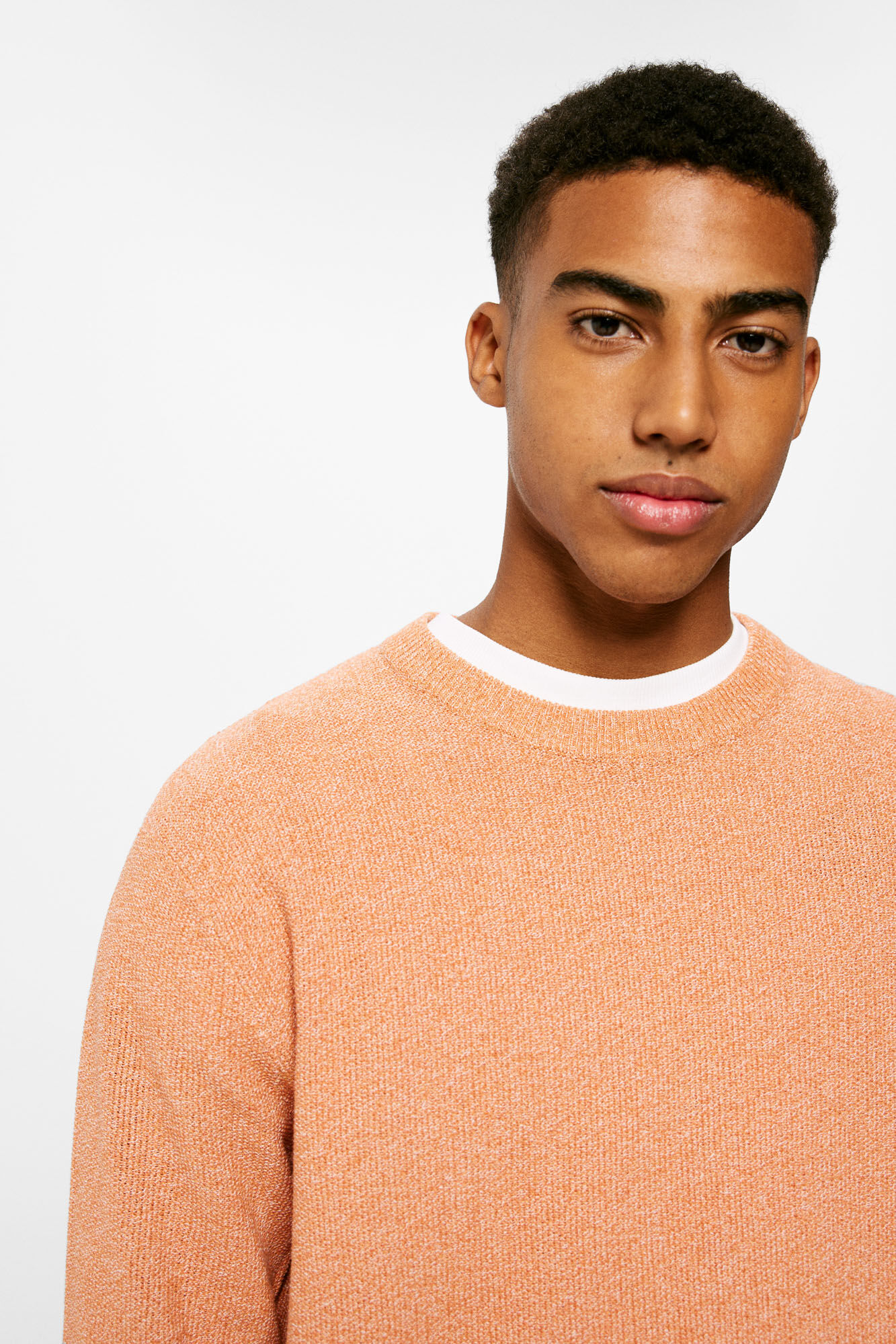 Springfield Su&eacute;ter estructura bicolor naranja