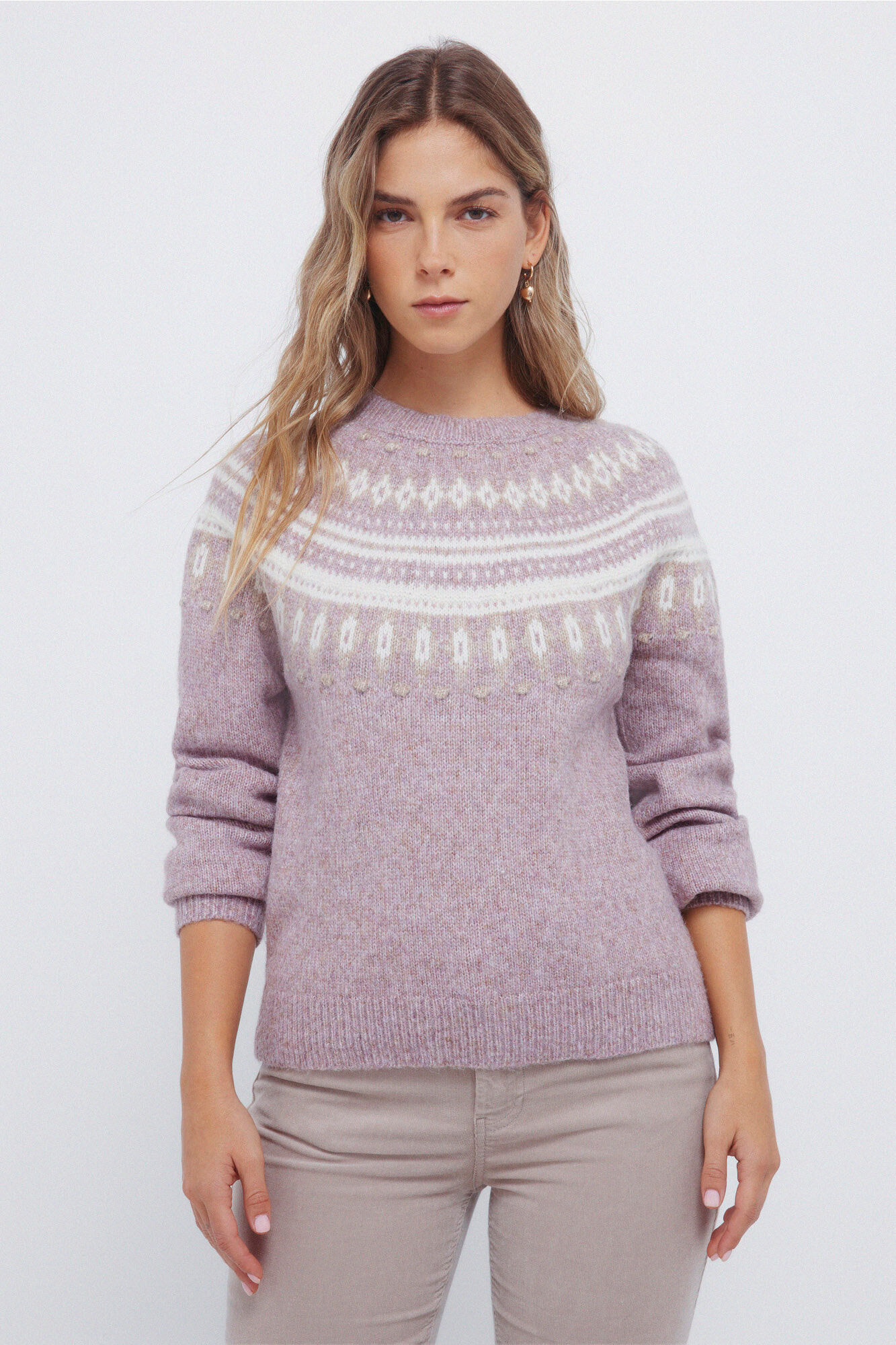 Springfield Jersey con cenefas de jacquard