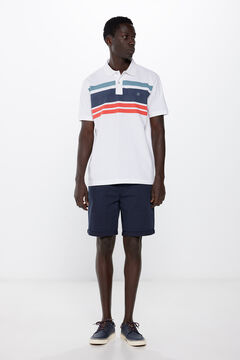 Springfield Polo piqué rayas regular fit azul