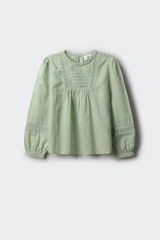 Springfield Blusa plumetti niña verde