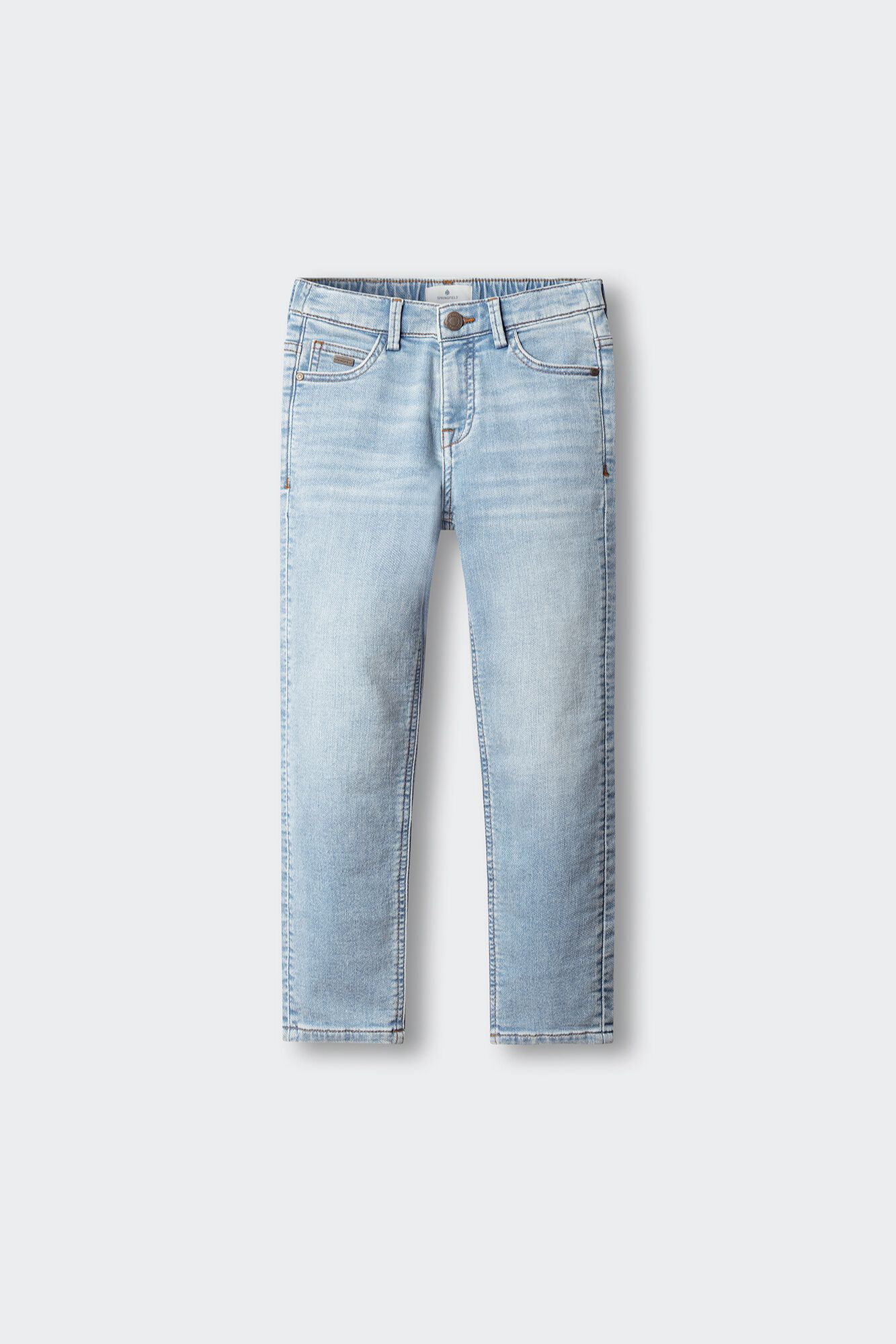 Springfield Kids Pantal&oacute;n de mezclilla tejido para ni&ntilde;o