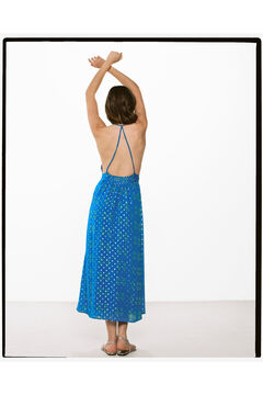 Springfield Vestido Oquidea  azul tinta
